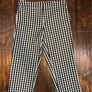 Black & White Checkered Capris Size 4